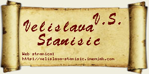 Velislava Stanišić vizit kartica